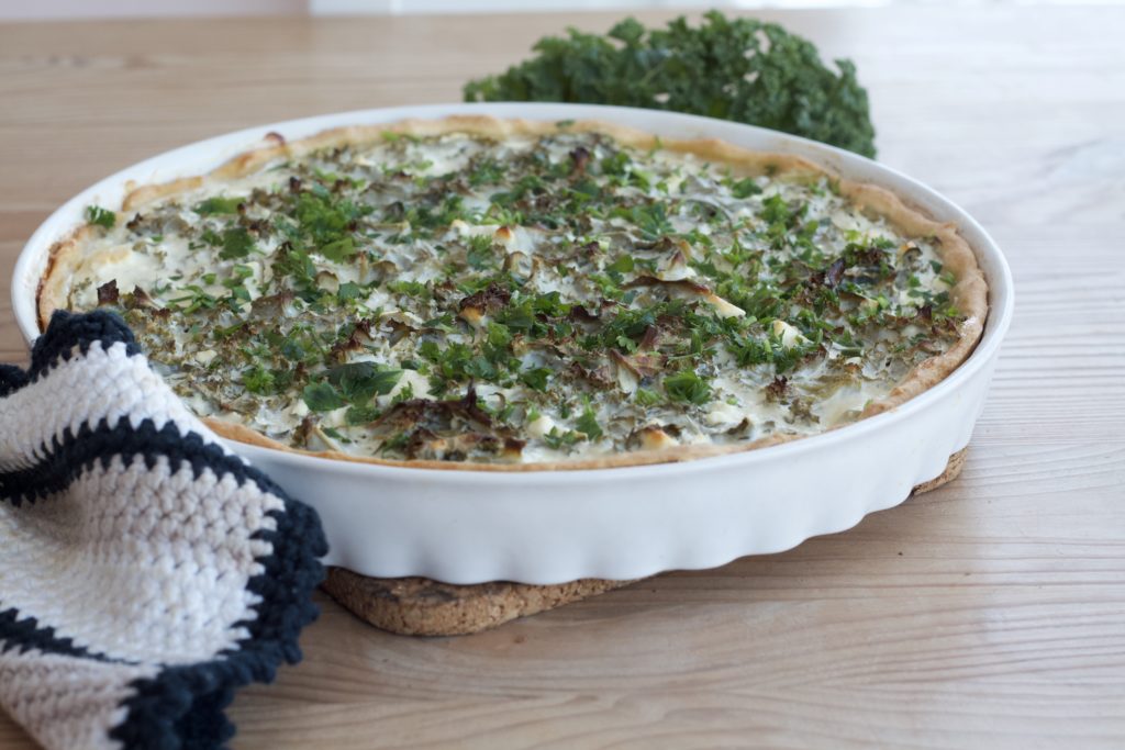 Quiche mit Grünkohl und Feta